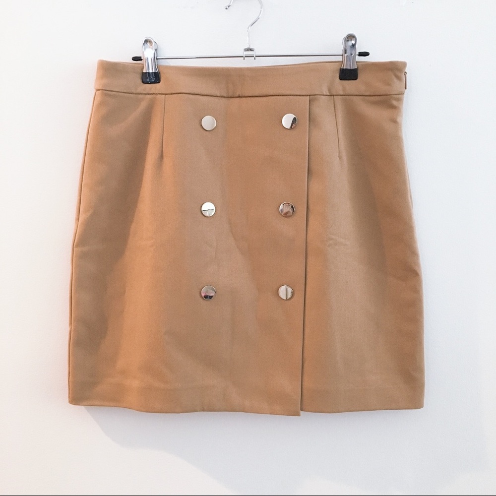 Mango classic double bottom front skirt NWOT